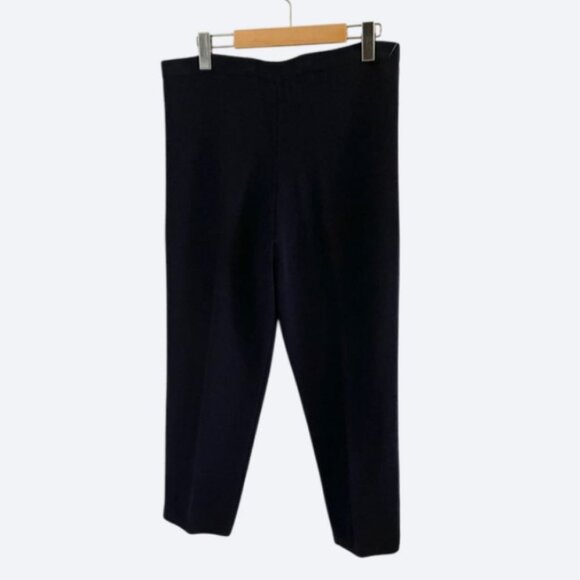 St. John navy blue santana knit crop pants size 8 - Picture 3 of 9